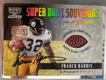 2000 Playoff Momentum - Super Bowl Souvenirs Signs of Greatness #SB-6 Franco Harris Front