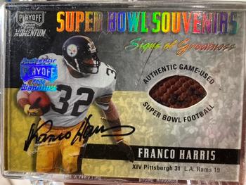 2000 Playoff Momentum - Super Bowl Souvenirs Signs of Greatness #SB-11 Franco Harris Front