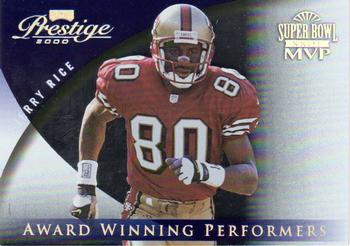 2000 Playoff Prestige - Award Winning Performers #AW15 Jerry Rice Front