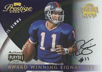 2000 Playoff Prestige - Award Winning Signatures #AW11 Phil Simms Front