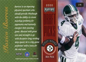 2000 Playoff Prestige - Draft Picks #DP4 Plaxico Burress Back