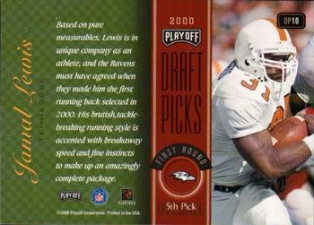 2000 Playoff Prestige - Draft Picks #DP10 Jamal Lewis Back