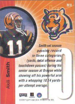 2000 Playoff Prestige - Inside the Numbers #IN10 Akili Smith Back
