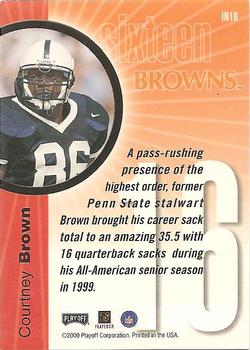 2000 Playoff Prestige - Inside the Numbers #IN16 Courtney Brown Back
