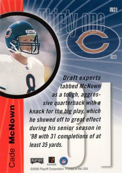 2000 Playoff Prestige - Inside the Numbers #IN31 Cade McNown Back