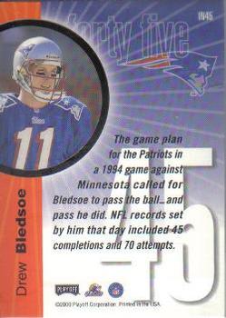 2000 Playoff Prestige - Inside the Numbers #IN45 Drew Bledsoe Back