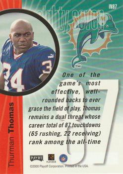 2000 Playoff Prestige - Inside the Numbers #IN87 Thurman Thomas Back