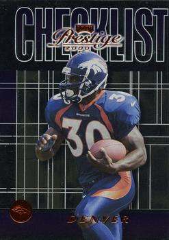 2000 Playoff Prestige - Team Checklists #CL10 Terrell Davis Front
