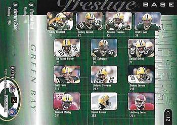 2000 Playoff Prestige - Team Checklists #CL12 Brett Favre Back