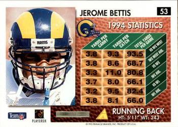 1995 Summit #53 Jerome Bettis Back