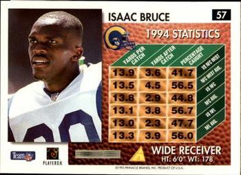 1995 Summit #57 Isaac Bruce Back
