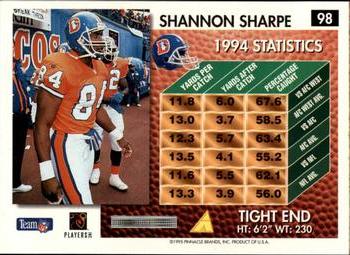 1995 Summit #98 Shannon Sharpe Back