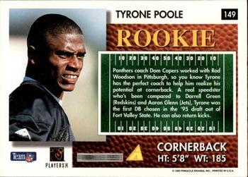 1995 Summit #149 Tyrone Poole Back