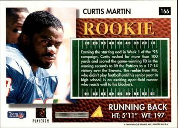 1995 Summit #166 Curtis Martin Back