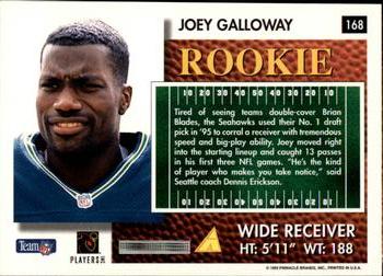 1995 Summit #168 Joey Galloway Back