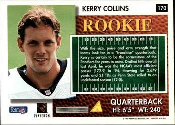 1995 Summit #170 Kerry Collins Back