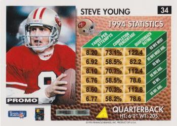 1995 Summit #34 Steve Young Back