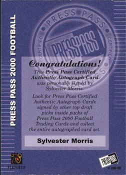 2000 Press Pass - Authentics #NNO Sylvester Morris Back