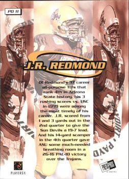 2000 Press Pass - Paydirt #PD11 J.R. Redmond Back