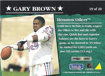 1995 Summit - Backfield Stars #19 Gary Brown Back