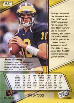 2000 Press Pass - Reflectors #R37 Tom Brady Back