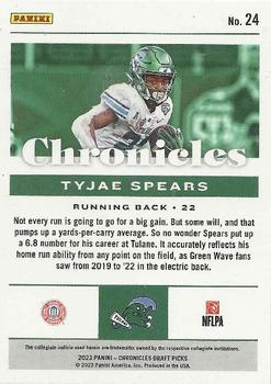 2023 Panini Chronicles Draft Picks #24 Tyjae Spears Back