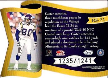 2000 Quantum Leaf - Banner Season #BS-21 Cris Carter Back