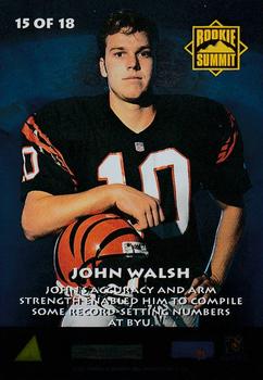 1995 Summit - Rookie Summit #15 John Walsh Back