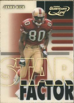 2000 Quantum Leaf - Star Factor #SF 21 Jerry Rice Front