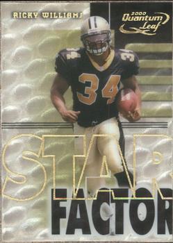 2000 Quantum Leaf - Star Factor #SF 34 Ricky Williams Front
