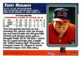 1995 Topps #126 Tom Rouen Back