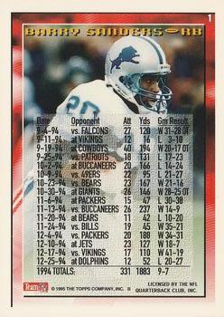 1995 Topps #1 Barry Sanders Back