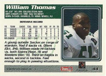 1995 Topps #44 William Thomas Back