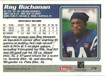 1995 Topps #79 Ray Buchanan Back