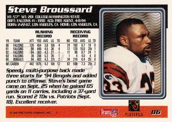 1995 Topps #86 Steve Broussard Back