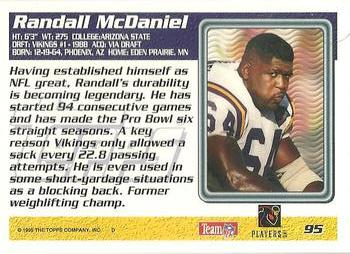 1995 Topps #95 Randall McDaniel Back