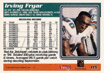 1995 Topps #115 Irving Fryar Back