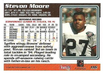 1995 Topps #116 Stevon Moore Back