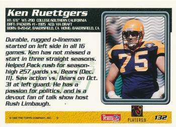 1995 Topps #132 Ken Ruettgers Back