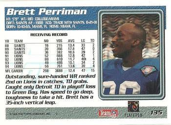 1995 Topps #135 Brett Perriman Back