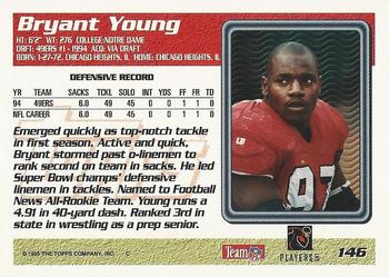 1995 Topps #146 Bryant Young Back