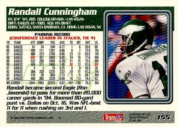 1995 Topps #155 Randall Cunningham Back