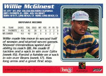 1995 Topps #202 Willie McGinest Back