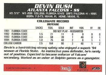 1995 Topps #236 Devin Bush Back