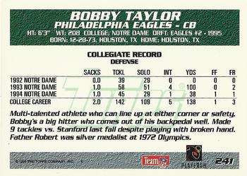 1995 Topps #241 Bobby Taylor Back