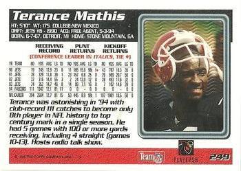 1995 Topps #249 Terance Mathis Back