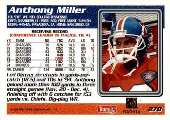 1995 Topps #278 Anthony Miller Back
