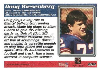 1995 Topps #289 Doug Riesenberg Back