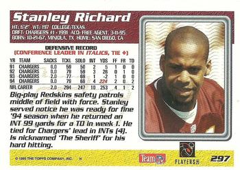 1995 Topps #297 Stanley Richard Back