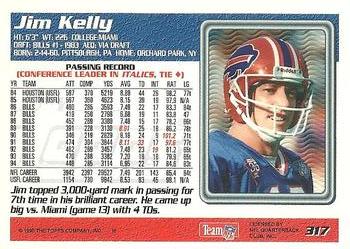 1995 Topps #317 Jim Kelly Back